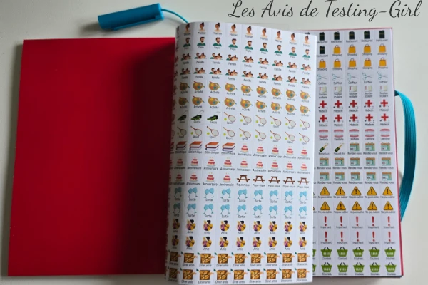 Planche d’autocollants de l’agenda familial Mémoniak pour noter les activités, rendez-vous et rappels